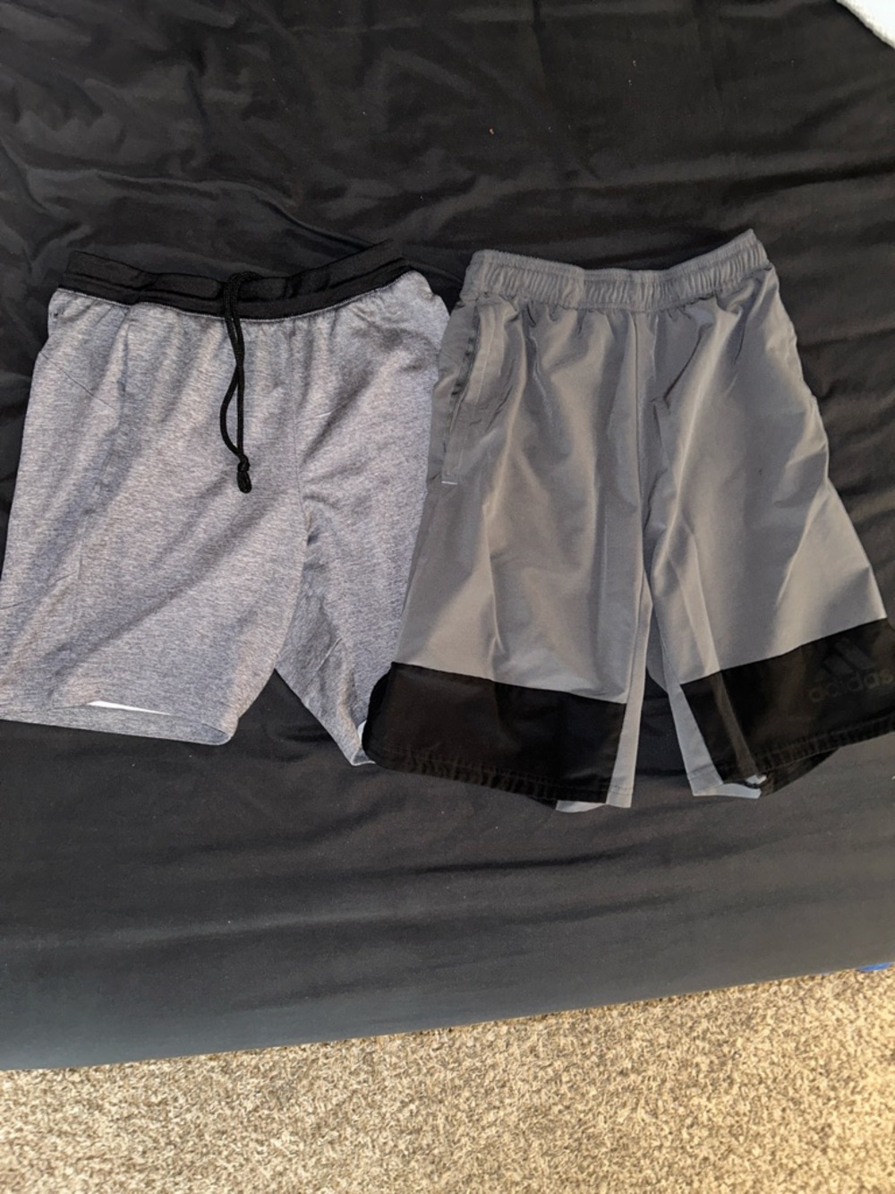 Bundle Mens Adidas Climalite Grey Active Shorts - Athletic Workout Shorts Small